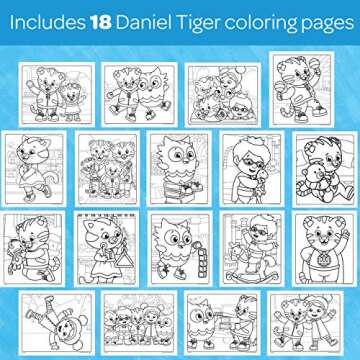 Crayola Color Wonder, Daniel Tiger's Neighborhood, 18 Mess Free Coloring Pages, Kids Indoor Activities at Home, Gift for Age 3, 4, 5, 6
