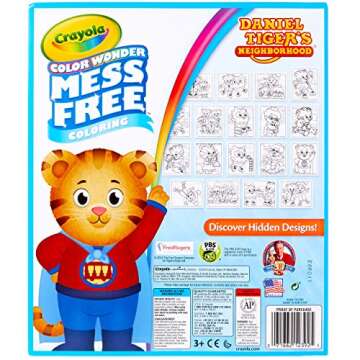 Crayola Color Wonder, Daniel Tiger's Neighborhood, 18 Mess Free Coloring Pages, Kids Indoor Activities at Home, Gift for Age 3, 4, 5, 6