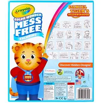 Crayola Color Wonder, Daniel Tiger's Neighborhood, 18 Mess Free Coloring Pages, Kids Indoor Activities at Home, Gift for Age 3, 4, 5, 6
