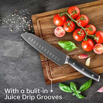 Acacia Wood Cutting Board - Ultra Thick 16” x 12” - Kitchen Chopping Board with Juice Drip Groove - Ideal for Chopping Meat, Vegetables, Fruits, Bread, Cheese