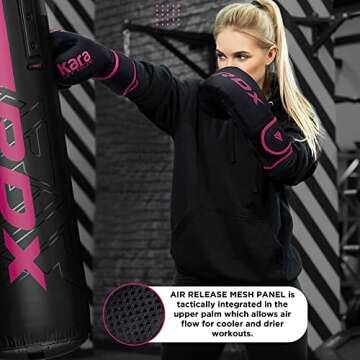 RDX Women's Pro Training Boxing Gloves - Maya Hide Leather