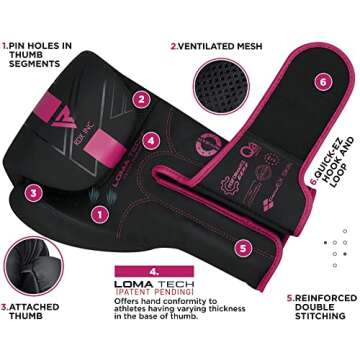 RDX Women's Pro Training Boxing Gloves - Maya Hide Leather