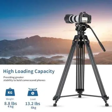 Cayer BV30 Heavy Duty Video Tripod with K3 Fluid Head