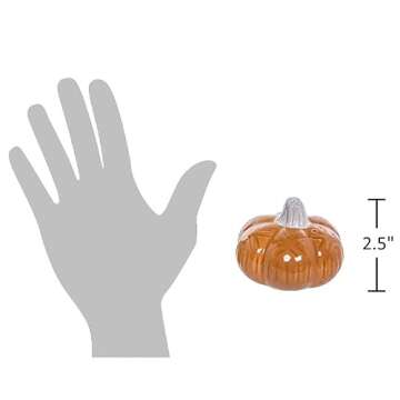 The Bridge Collection Ceramic Pumpkin Salt and Pepper Shakers - Stylish Fall Kitchen Decor