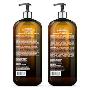 MAJESTIC PURE Biotin Shampoo and Conditioner Set with DHT Blocker Complex - Hydrating, Nourishing & Supporting Healthy Hair, Sulfate Free, for Men & Women - 16 fl oz each