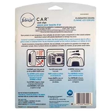 Febreze Car Air Freshener Set of 5 Clips for Freshness