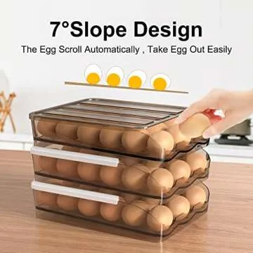 Egg Holder for Refrigerator - Large Capacity Egg Storage