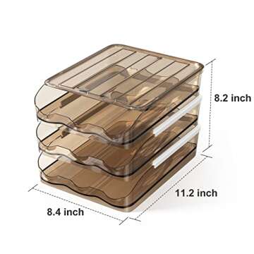 Egg Holder for Refrigerator - Large Capacity Egg Storage
