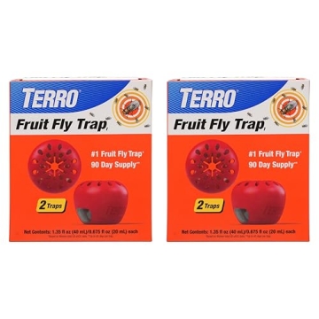 Terro Fruit Fly Trap 4 Pack with 180 Days Lure Supply