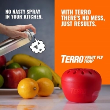 Terro Fruit Fly Trap 4 Pack with 180 Days Lure Supply