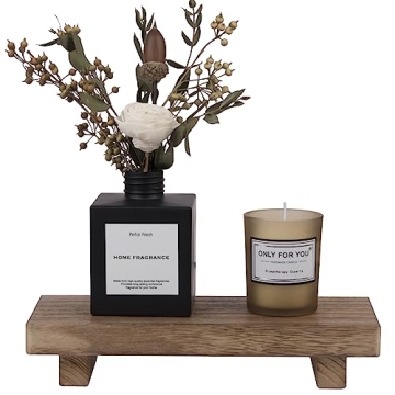 Wooden Pedestal Tray - Rustic Kitchen Stand for Soap