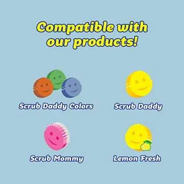 Scrub Daddy Sponge Holder with Suction Cups for Clean Sinks