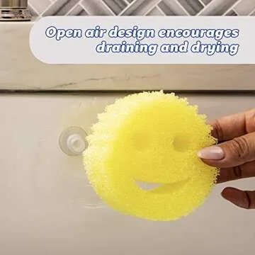 Scrub Daddy Sponge Holder with Suction Cups for Clean Sinks