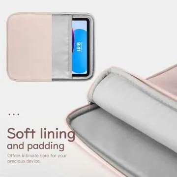 Dadanism 9-11 Inch Tablet Sleeve Bag Carrying Case for iPad 10th Gen 10.9, iPad 9/8/7th Gen 10.2, iPad Air 11", iPad Pro 11 M4 M2 2024, iPad Air5/4 10.9, Galaxy Tab A9+ Plus 11"/S9 FE, Pink