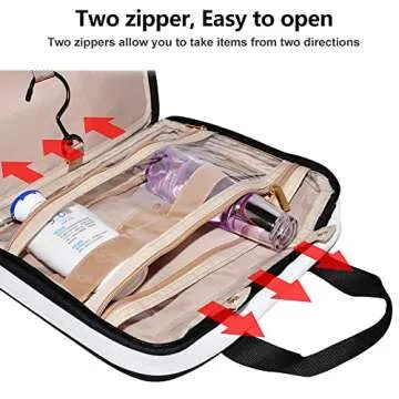 Large Hanging Travel Toiletry Bag for Organized Travel