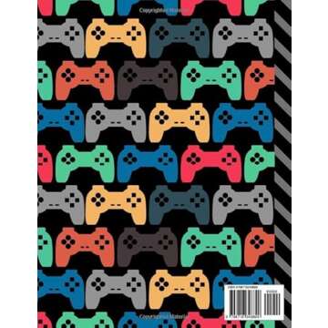 Composition Notebook: Colorful Gamer Game Controller Theme / Wide Ruled Notebook Paper for Kids / La...