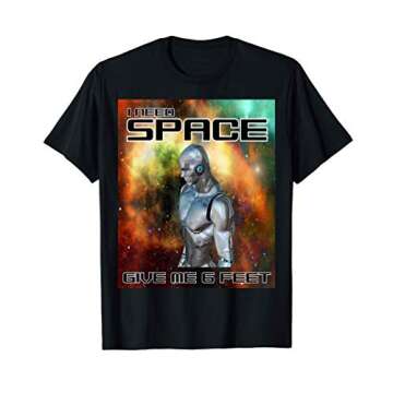 I Need Space Outline - Give Me 6 Feet T-Shirt