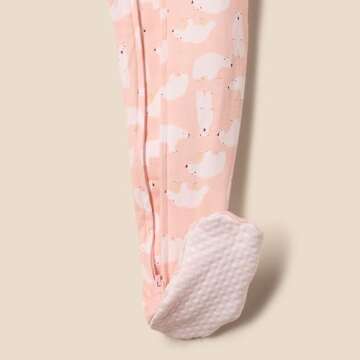 Amazon Essentials x Sofia Grainge Unisex Babies' Snug-Fit Cotton Footed Pajamas, Pack of 2, Pink/Polar Bear, 3-6 Months