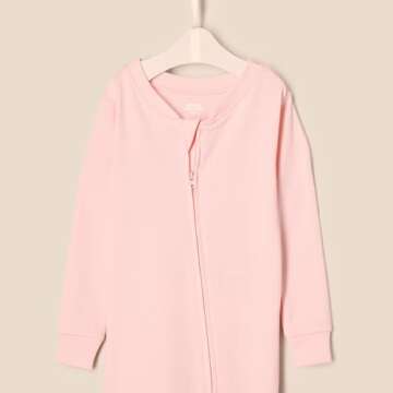 Amazon Essentials x Sofia Grainge Unisex Babies' Snug-Fit Cotton Footed Pajamas, Pack of 2, Pink/Polar Bear, 3-6 Months