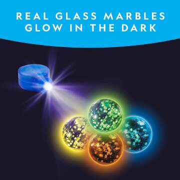 Glowing Marble Run STEM Toy – 80 Pieces with Glow Marbles