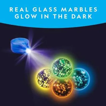 Glowing Marble Run STEM Toy – 80 Pieces with Glow Marbles