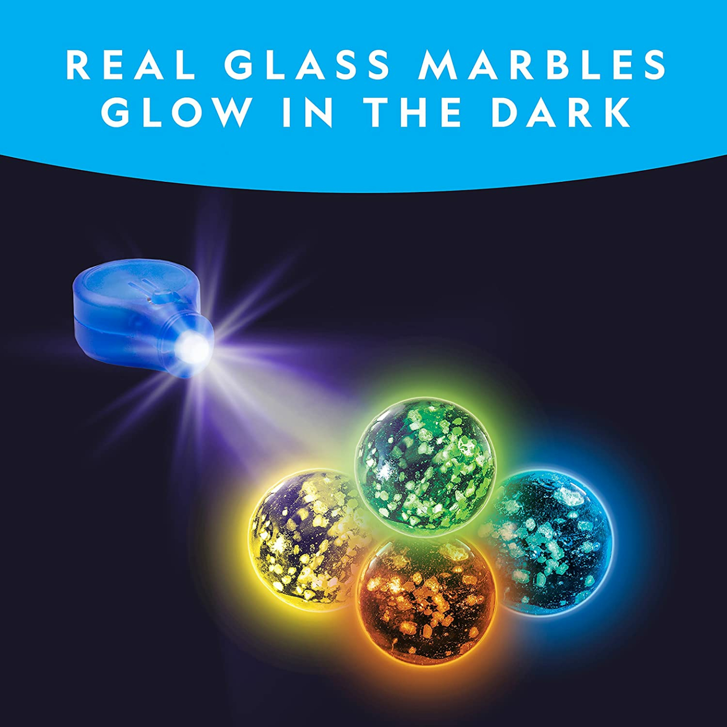 Glowing Marble Run STEM Toy – 80 Pieces with Glow Marbles
