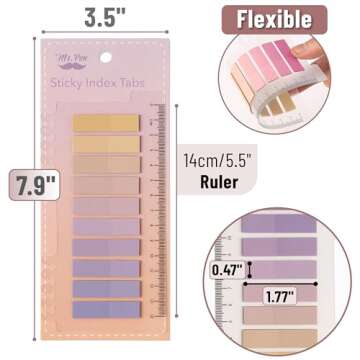 Mr. Pen Sticky Tabs 3200 pcs Colorful Page Markers for Books
