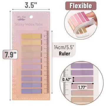 Mr. Pen Sticky Tabs 3200 pcs Colorful Page Markers for Books