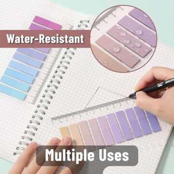 Mr. Pen Sticky Tabs 3200 pcs Colorful Page Markers for Books