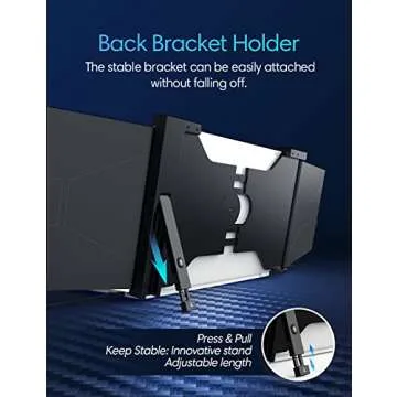 FOPO 12" Triple Portable Monitor - 2022 1080P FHD IPS Attachable Triple Monitor Extender, Triple Screen for Laptop of 13"-16", Compatible with Windows/Mac, Connect with USB-C/HDMI, (Not for M1/M2)