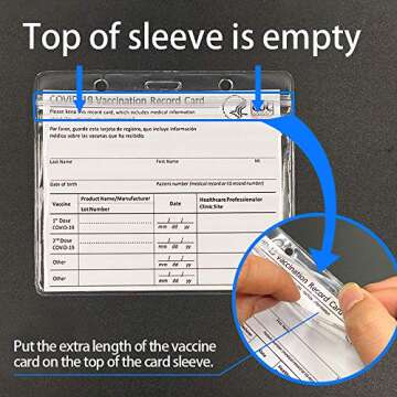 Vaccine Card Holder,CDC Vaccination Card Protector 4 X 3 Inches Immunization Record Vaccine Card Hol...