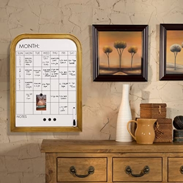 Elegant Wall-Mounted Dry Erase Calendar with Frame