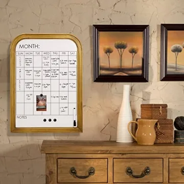 Elegant Wall-Mounted Dry Erase Calendar with Frame