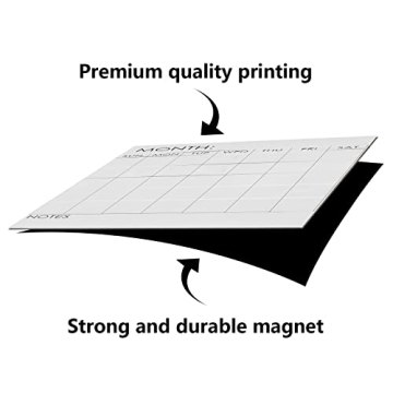Elegant Wall-Mounted Dry Erase Calendar with Frame