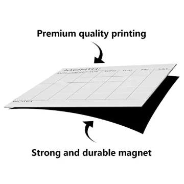 Elegant Wall-Mounted Dry Erase Calendar with Frame