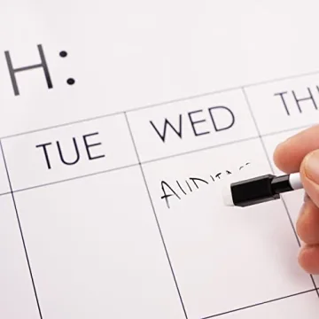 Elegant Wall-Mounted Dry Erase Calendar with Frame