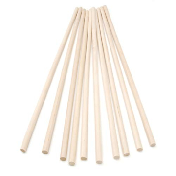 10 Unfinished Natural Wood Craft Dowel Rods for DIY Projects