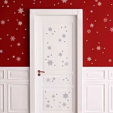 Peel-and-Stick Snowflake Wall Decal Set for Holidays