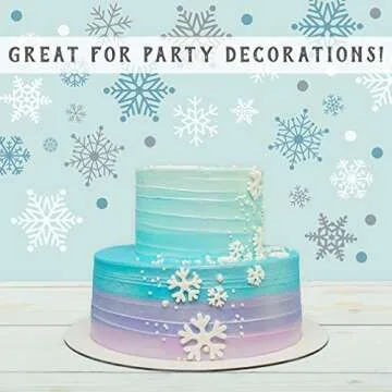 Peel-and-Stick Snowflake Wall Decal Set for Holidays