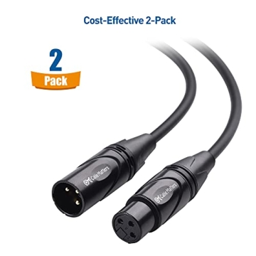 Cable Matters Premium XLR Microphone Cables - 2-Pack