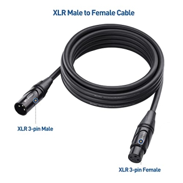 Cable Matters Premium XLR Microphone Cables - 2-Pack