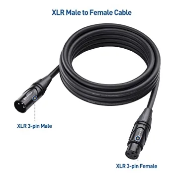 Cable Matters Premium XLR Microphone Cables - 2-Pack