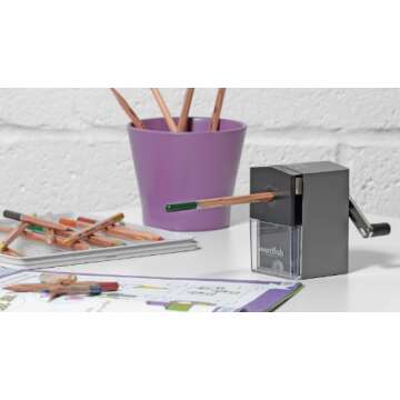 Swordfish Ikon Manual Pencil Sharpener - Perfect for Artists & Students