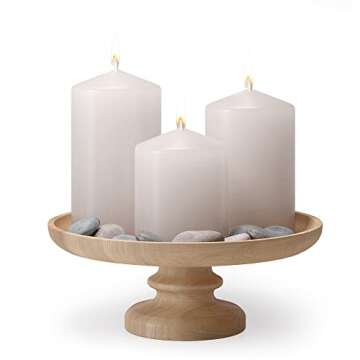 Modern Market Wooden Pedestal Tray for Home Decor