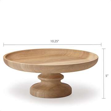 Modern Market Wooden Pedestal Tray for Home Decor