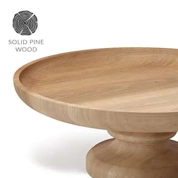 Modern Market Wooden Pedestal Tray for Home Decor