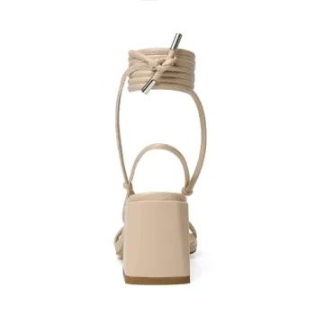 Vivianly Women's Lace Up Chunky Heel Sandals for Comfort & Style