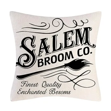 PSDWETS Halloween Decor Throw Pillow Covers Set of 4 Halloween Decorations Hocus Pocus Farmhouse Saying Fall Pillow Covers 18 x 18 Inches for Home Couch