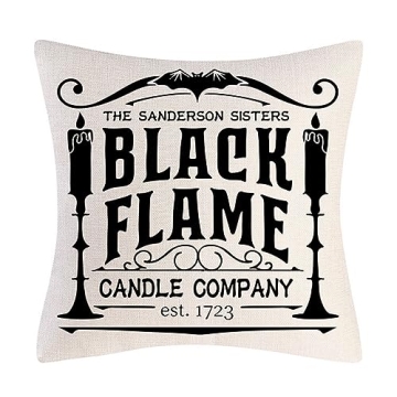 PSDWETS Halloween Decor Throw Pillow Covers Set of 4 Halloween Decorations Hocus Pocus Farmhouse Saying Fall Pillow Covers 18 x 18 Inches for Home Couch