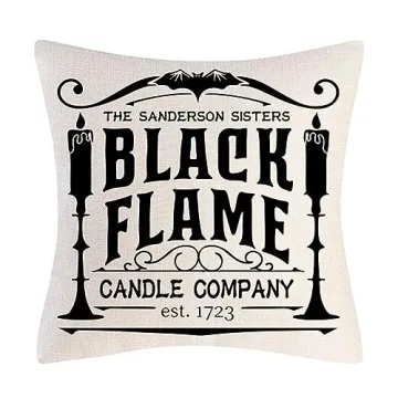 PSDWETS Halloween Decor Throw Pillow Covers Set of 4 Halloween Decorations Hocus Pocus Farmhouse Saying Fall Pillow Covers 18 x 18 Inches for Home Couch